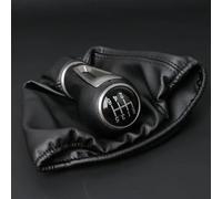 EFDDTBHE Compatible with Seat for Ibiza IV Car Gear Shift Knob Auto Gear Lever Head Shifter Gearbox Handle 5 6 Speed Shifter Handle(6 Speed Black)