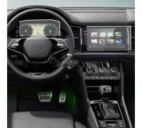 EFDDTBHE Compatible With Skoda For Kodiaq 2021 Car GPS Navigtion Tempered Glass Dashboard LCD Screen Protective Film Instrument Sticker Car modification(Gps and instrument)