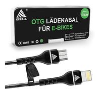 EFEALL EBike Charging Cable for Lightning for Bosch Intuvia, Kiox, Nyon(Old), Micro USB B to Lightning Charging Cable for E-bike Display, 35cm OTG Function Cable