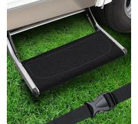 EFEALL RV Step Cover with Buckle Adjustable for 18-24cm/7-10 Steps，Black | RV Step Mat, Non-Slip Caravan Step Mats for 18-24 cm / 7-10" Multi-Layer Manual & Single-Layer Electric Step, Black