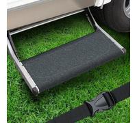 EFEALL RV Step Cover, with Buckle Adjustable RV Step Mat, Non-Slip Caravan Step Mats for 18-24 cm / 7-10" Deep Multi-Layer Manual & Single-Layer Electric Step, Gray