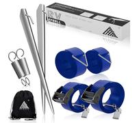 EFEALL Storm Band Awning Set for Thule Omnistor Motorhome Equipment, Awning Hold Down Side Strap Kit, Motorhome Accessories with Bands-Blue
