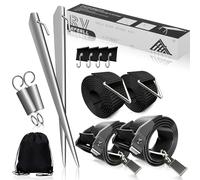 EFEALL Storm Band Awning Set mit 4 PCS Hooks for Thule Omnistor Motorhome Equipment, Awning Hold Down Side Strap Kit with Straps, Motorhome Accessories