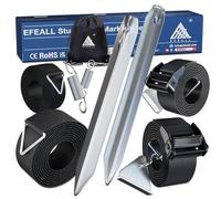 EFEALL Storm Strap Set for Awning Rail C Channel, Caravan Awning Tie Down Kit for RV with Piping Rail, Awning RV Hold Down Side Strap Kit for Fiamma/Thule Omnistor/Others Awning Rail C Channel