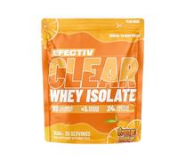 Efectiv Nutrition Clear Whey Isolate Protein Powder 600g - Whey Isolate with 24g Protein per 30g Scoop, Less Than 100 Calories - Juicy Alternative (600g, Orange Mango)