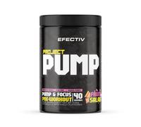 Efectiv Project Pump Pre Workout Powder - Stimulant Free Pre Workout with Citrulline, Nitrosigine, Rednite for Vicious Pumps & Enhanced Focus - Vegan, 40 Servings, Made in UK, Fruit Salad Flavour
