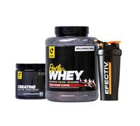 EFECTIV Protein Bundle - 1.8kg Choco Bueno Whey Protein Powder, 300g Unflavoured Creatine Monohydrate & Shaker Bottle - 22g Protein Per Serving, Supports Recovery, Whey Nutrition Protein