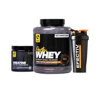 EFECTIV Protein Bundle - 1.8kg Protein Powder, 300g Creatine Monohydrate & Shaker Bottle - 22g Protein Per Serving, Supports Recovery, Whey Nutrition Protein (1.8kg, Peanut Butter Cups)