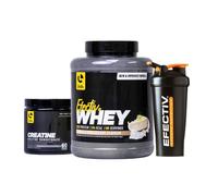 EFECTIV Protein Bundle - 1.8kg Protein Powder, 300g Creatine Monohydrate & Shaker Bottle - 23g Protein Per Serving, Supports Recovery, Whey Nutrition Protein (1.8kg, Vanilla Cheesecake)