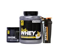 EFECTIV Protein Bundle - 1.8kg Protein Powder, 300g Creatine Monohydrate & Shaker Bottle - 23g Protein Per Serving, Supports Recovery, Whey Nutrition Protein (1.8kg, Banana Creme)