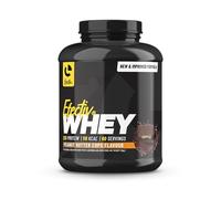 EFECTIV Whey Protein - Advanced Protein Complex - 60 Servings - 22g of Protein - Gluten Free - Vegetarian Friendly - Mixes Instantly (1.8kg, Peanut Butter Cups)