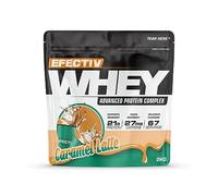 EFECTIV Whey Protein Powder - Advanced Protein Complex - Caramel Latte 2kg (67 Servings), 21g Protein - Instant Mix Formula - Trans Fat & Gluten Free