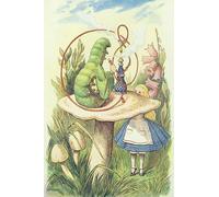 EfeMir Famous Photo Canvas Image Classic Wall Art Picture Alice Meets the Caterpillar by Tenniel for Home Decor 60x90cm