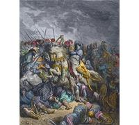 EfeMir Paintings Reproduction Picture On Canvas Famous painting Battle of Arsur Richard I Lion Heart By Gustave Dore for Home Decor 60x90cm