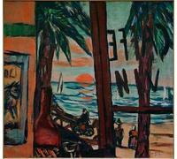 EfeMir Paintings Reproduction Picture On Canvas Famous painting Café Bandol By Max Beckmann for Home Decor 60x90cm