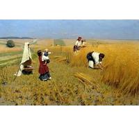 EfeMir Paintings Reproduction Picture On Canvas Famous painting the Harvest in Ukraine By Nikolay Kornilevich Pimonenko for Home Decor 60x90cm