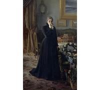 EfeMir Photo Canvas Image Classic Wall Art Picture Famous Inconsolable Grief by Ivan Nikolayevich Kramskoi for Home Decor 60x90cm