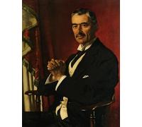 EfeMir Vintage Art Painting Modern Poster Famous Portrait of Neville Chamberlain By Sir William Newenham Montague for Home Decor 60x90cm