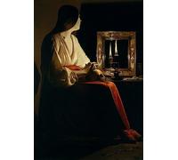 EfeMir Vintage Art Painting Modern Poster Famous the Penitent Magdalen by Georges De La Tour for Home Decor 60x90cm