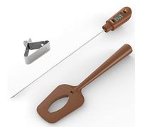 Efeng Candy Spatula with Thermometer Built in and Pot Clip - Fast Instant Read Digital Spatula Thermometer for Candy Making,Chocolate,jams,syrups with BPA Free Silicon Spatula