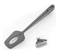 Efeng candy thermometer spatula with pot clip - Silicon grey chocolate spatula with thermometer built in,candy thermometer,thermometer spoon for chocolate, candy,creams,sauces,Jams meat cooking