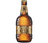 EFES Draft Lager Beer 12 x 500ml Barrel-Shaped Bottles, 5 percent ABV - Fresh Draught Taste - Turkish Beer - Optimal Served Chilled for BBQs, Parties and Mediterranean Food
