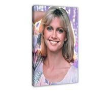 EFEZAC Dame Olivia Newton John Poster 10 Canvas Poster Wall Art Decor Print Picture Paintings for Living Room Bedroom Decoration Frame-style 16x24inch(40x60cm)