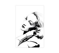 EFEZAC Marlene Dietrich Poster 32 Canvas Poster Bedroom Decor Sports Landscape Office Room Decor Gift Unframe-style 12x18inch(30x45cm)