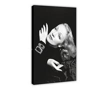 EFEZAC Marlene Dietrich Poster 4 Canvas Poster Wall Art Decor Print Picture Paintings for Living Room Bedroom Decoration Frame-style 12x18inch(30x45cm)