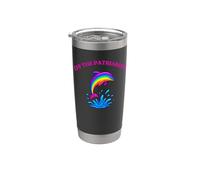 Eff The Patriarchy Cute Dolphin Funny Feminist Stainless Steel Insulated Tumbler
