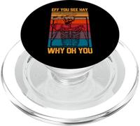 Eff You See Kay Retro Goth Skeleton Skull Coffee Drinking PopSockets PopGrip for MagSafe