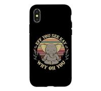 Eff You See Kay Why Oh You Elephant Yoga Pose Meditation Case for iPhone X/XS