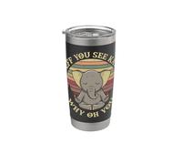 Eff You See Kay Why Oh You Elephant Yoga Pose Meditation Stainless Steel Insulated Tumbler