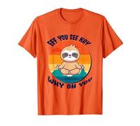 Eff You See Kay Why Oh You, Funny Sloth Baby Printed Graphic T-Shirt, Men, Orange, X-Large