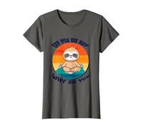 Eff You See Kay Why Oh You, Funny Sloth Baby Printed Graphic T-Shirt, Women, Asphalt Grey, X-Large