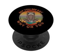 Eff You See Kay Why Oh You Vintage Sloth Yoga Lover PopSockets Adhesive PopGrip