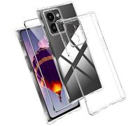 Effcotuo Case for HMD Skyline 5G Cover with 2 Screen Protectors Tempered Glass Transparent Protective Silicone TPU Case