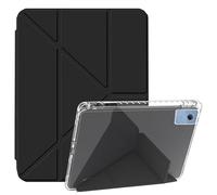 Effcotuo Case for Lenovo Idea Tab 11 Inch Tablet 2025 Case Multi-Angle Folding Protective Case PU Leather Case Triple Fold Folding Protective Case with Auto Sleep/Wake Function - Black