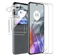 Effcotuo Screen Protector for Motorola Moto Razr 50 Screen Protector for Tempered Glass, Pack of 2 9H Hardness External Tempered Glass Protection Glass + 2 Pieces Soft TPU Inner Protective Film