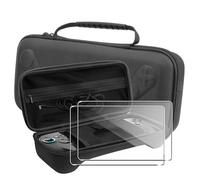 Effcotuo Tragenfall für Rog Xbox Ally X & Rog Xbox Ally Hülle Zubehör Game Console Storage Bag + [2 Stück] Schutzfolie für Panzerglas für Rog Xbox Ally X & Rog Xbox Ally Harte Tragetasche Schutzhülle