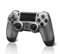 Effdrdfs Wireless Controller for PS-4, Controller Wireless for PS-4/Pro/Slim/PC, Bluetooth Gamepad Joystick with Dual Vibration Touch Panel 3.5mm Audio Jack Six-Axis (Gray)