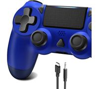 Effdrdfs Wireless Controller for PS-4, Controller Wireless for PS-4/Pro/Slim/PC, Bluetooth Gamepad Joystick with Dual Vibration Touch Panel 3.5mm Audio Jack Six-Axis