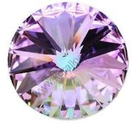 Effect Light Purple Unique Austrian Crystals Buttons for Sew On Rivoli Button 4-Pcs for Dresses Crafts Fashion Sewing Back Point Decoration Sparkling unfoiled Vitrail Light 10 mm