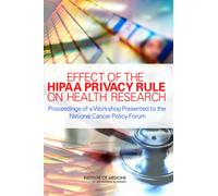 Effect of the HIPAA Privacy Rule on Health Research : Proceedings of a Workshop Presented to the National Cancer Policy Forum