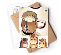 Effect Outline Mellow Drink Milk Tea Postcards Envelopes Cards Mailing Year Horse