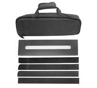 Effect Pedal Board Mini Guitar Effect Panel Aluminum Alloy Single Row Pedalboard with Carry Bag for Electric Guitarists and Musicians 46 x 12.5 x 2.7cm