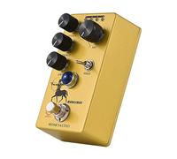 Effect Pedal, Overdrive/Preamp/Booster Guitar Effect Pedal 4 Clipping Mode Switch&Output/Treble/Gain Controls Compact Digital Guitar Effector Effect Processor for Electric Guitar Yellow