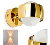 Effect Wall lamp Sapri - Spherical Wall Light with Light Effects - Wall spot Made of Metal and Lenses Made of Glass - Wall lamp with Great Light Effects - Without Bulbs