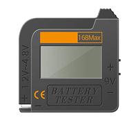Effective Battery Checkered 168Max Digital Battery Tester for 3A 6F22 Button Batteries Easy Carry