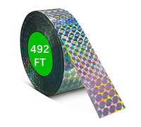 Effective Birds Scare Reflective Tape,Home Fence Garden Parties Décor Accessories Dual-Sided Keep Away Flashing Ribbon for Pigeons, Hawk, Woodpeckers, Geese, Palomas,1*Roll,Total 492FT